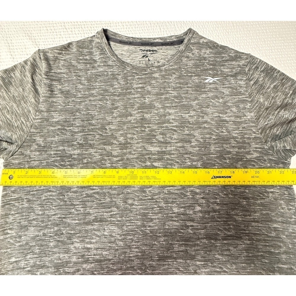 Reebok Mens Gray Crew T Shirt Large Short Sleeve - Picture 10 of 10